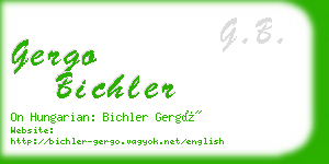 gergo bichler business card